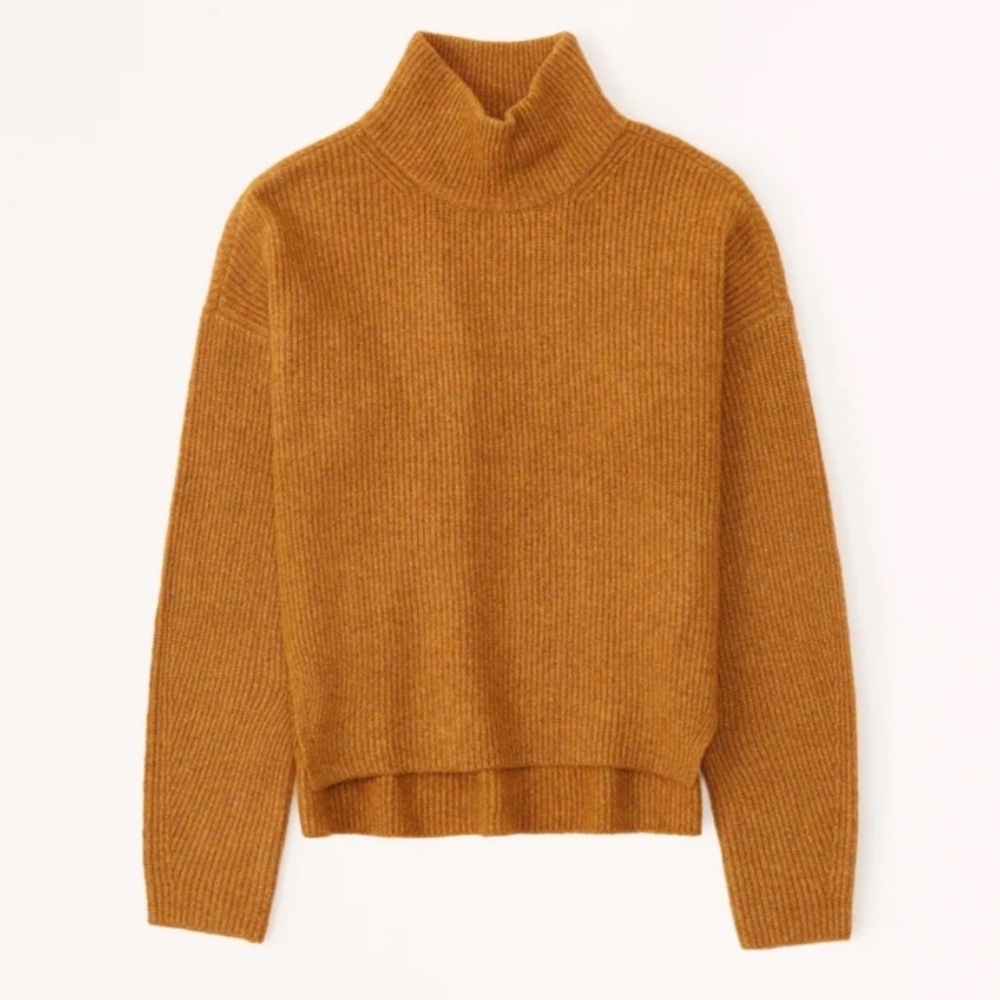 Abercrombie Classic Easy Turtleneck Sweater Yellow Small